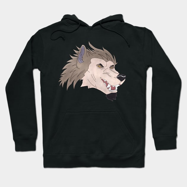 Anthro wolf face Hoodie by Veleno